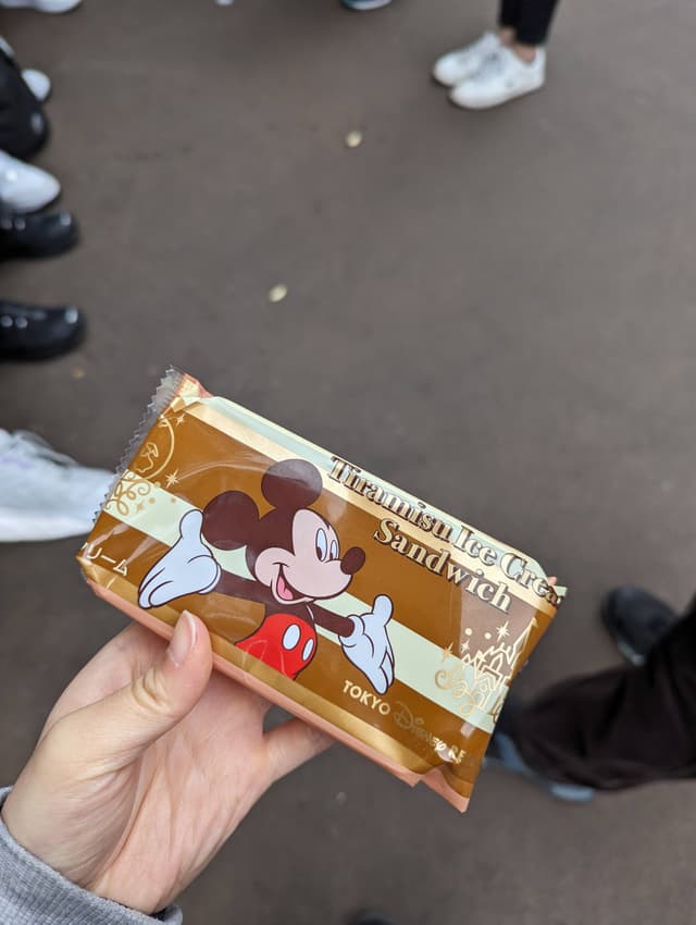 Disneysea tiramisu ice cream sandwich